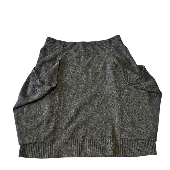 THEORY Gray  Mini Sesi Cashmere Skirt with Side Pockets in Sz Small - Picture 6 of 8